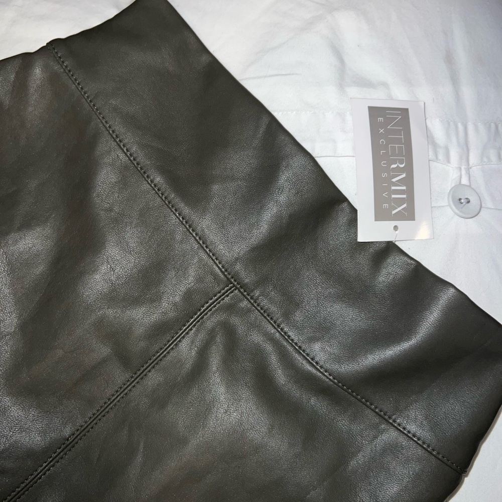 Intermix olive pencil skirt